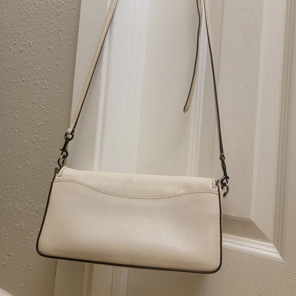 COACH 1941 CHALK WHITE GLOVETANNED LEATHER CROSSBODY BAG PURSE